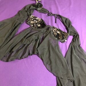 Dolls Kill Black Crop Top